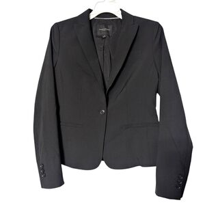 Banana Republic Black Classic Fit Italian Wool Marzotto Single Button Blazer 0
